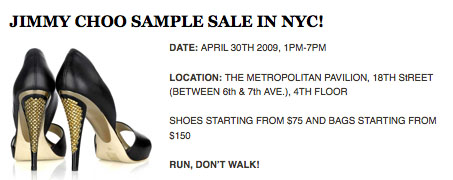 jimmychoosamplesale