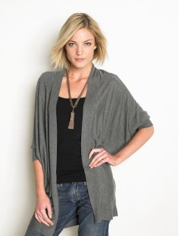 Picture 2 Heritage dolman-sleeve open cardigan