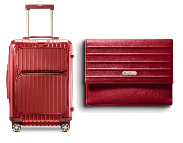 red luggage