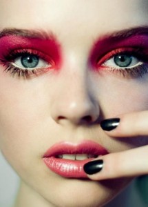 red eyeshadow