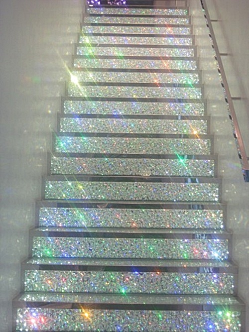 glitter stairs
