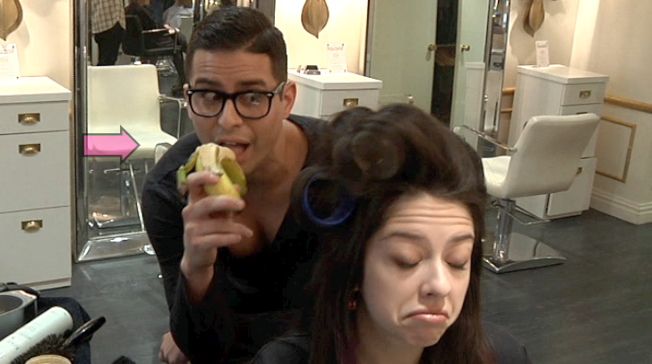 pedro and emily sucking bananas